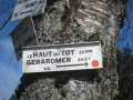 Flèchage des sentiers dans les Vosges